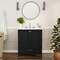 Flash Furniture Haven 30 Inch Bathroom Vanity w/Sink, Storage Cabinet w/Soft Close Doors and Bottom Drawer, Black FS-BN-4-30-KD-BK-GG - alternate 1